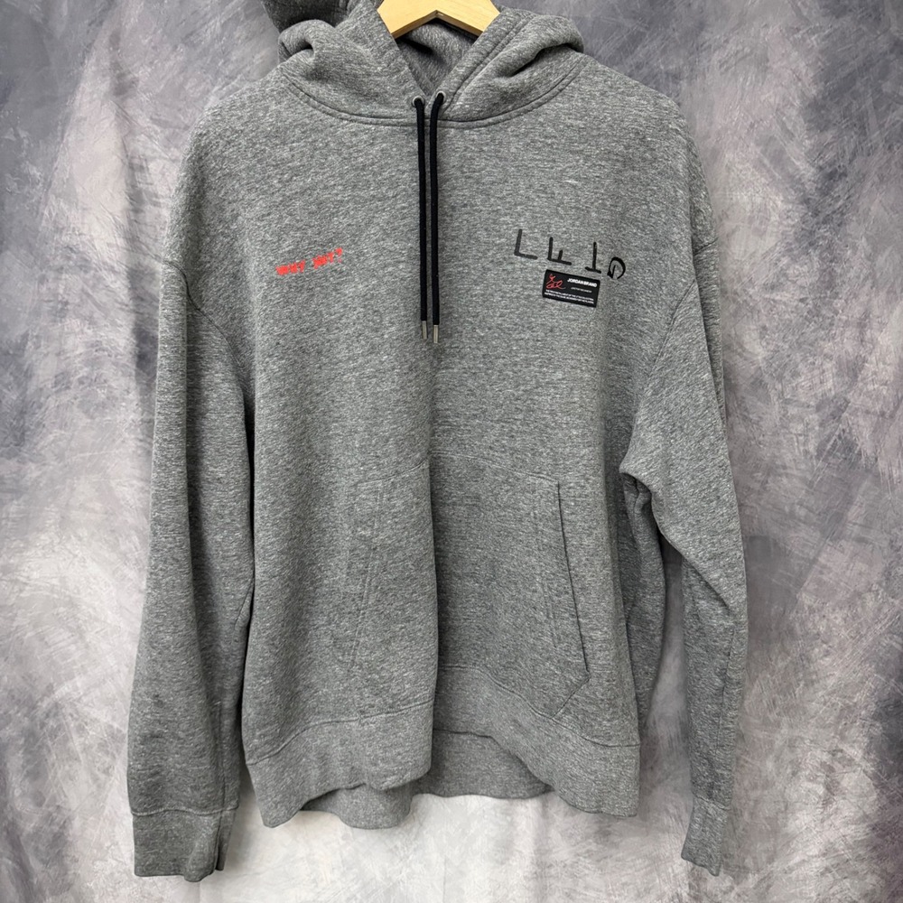 Jordan Brand Mens Why Not LFTG Collection Hoodie Gray Sweatshirt Streetwear